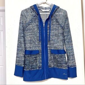 X By Gottex Women's WICKING MESH Workout Activewear Full-Zip Hoodie Jacket Sz S